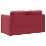 Sofá cama suelo 2 en 1 cuero sintético rojo tinto 112x174x55 cm en Sofás | Comprar online en Foru.es