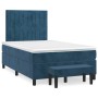 Cama box spring con colchón terciopelo azul oscuro 120x200 cm de vidaXL, Camas y somieres - Ref: Foro24-3137957, Precio: 470,...