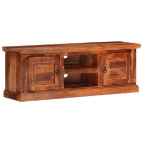 Mueble de TV con puertas madera maciza de acacia 112x30x40 cm en Muebles TV | Comprar online en Foru.es