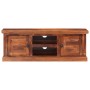 Mueble de TV con puertas madera maciza de acacia 112x30x40 cm en Muebles TV | Comprar online en Foru.es