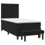 Cama box spring con colchón cuero sintético negro 90x190 cm de vidaXL, Camas y somieres - Ref: Foro24-3137697, Precio: 342,66...
