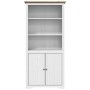 Librería BODO madera maciza de pino blanco marrón 82x40x173 cm en Librerías y estanterías | Comprar online en Foru.es
