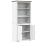 Librería BODO madera maciza de pino blanco marrón 82x40x173 cm en Librerías y estanterías | Comprar online en Foru.es