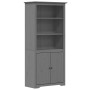 Librería BODO madera maciza de pino gris 82x40x173 cm en Librerías y estanterías | Comprar online en Foru.es