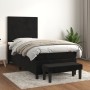 Cama box spring con colchón terciopelo negro 90x200 cm de vidaXL, Camas y somieres - Ref: Foro24-3137703, Precio: 364,54 €, D...