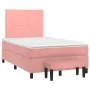 Box spring bed with pink velvet mattress 120x200 cm by vidaXL, Beds and slatted bases - Ref: Foro24-3137718, Price: 419,45 €,...