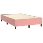 Box spring bed with pink velvet mattress 120x200 cm by vidaXL, Beds and slatted bases - Ref: Foro24-3137718, Price: 419,45 €,...