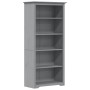 Librería BODO 5 estantes madera maciza pino gris 82x40x173 cm en Librerías y estanterías | Comprar online en Foru.es