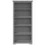 Librería BODO 5 estantes madera maciza pino gris 82x40x173 cm en Librerías y estanterías | Comprar online en Foru.es