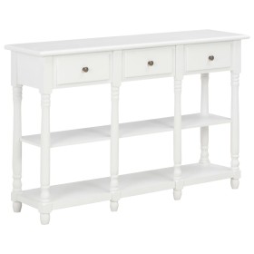 Mesa consola madera de ingeniería blanca 110x30x76 cm en Mesas consola | Comprar online en Foru.es