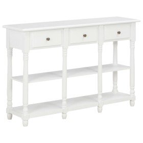 Mesa consola madera de ingeniería blanca 110x30x76 cm en Mesas consola | Comprar online en Foru.es