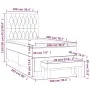 Box spring bed with blue fabric mattress 100x200 cm by vidaXL, Beds and slatted bases - Ref: Foro24-3137379, Price: 381,42 €,...