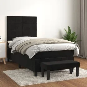 Boxspringbett mit schwarzer Kunstledermatratze 90x190 cm von vidaXL, Betten und Lattenroste - Ref: Foro24-3137817, Preis: 347...