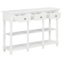 Mesa consola madera de ingeniería blanca 110x30x76 cm en Mesas consola | Comprar online en Foru.es