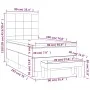 Box spring bed with black synthetic leather mattress 90x190 cm by vidaXL, Beds and slatted bases - Ref: Foro24-3137817, Price...