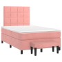 Cama box spring con colchón terciopelo rosa 120x200 cm de vidaXL, Camas y somieres - Ref: Foro24-3137838, Precio: 458,48 €, D...