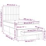 Cama box spring con colchón terciopelo rosa 80x200 cm de vidaXL, Camas y somieres - Ref: Foro24-3137934, Precio: 347,75 €, De...