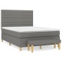 Cama box spring con colchón tela gris oscuro 140x190 cm de vidaXL, Camas y somieres - Ref: Foro24-3137230, Precio: 547,73 €, ...