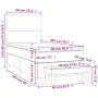 Box spring bed with gray synthetic leather mattress 90x200 cm by vidaXL, Beds and slatted bases - Ref: Foro24-3137525, Price:...