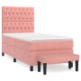 Cama box spring con colchón terciopelo rosa 80x200 cm de vidaXL, Camas y somieres - Ref: Foro24-3137994, Precio: 354,45 €, De...