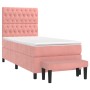 Cama box spring con colchón terciopelo rosa 80x200 cm de vidaXL, Camas y somieres - Ref: Foro24-3137994, Precio: 354,45 €, De...