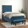 Cama box spring con colchón terciopelo azul oscuro 90x200 cm de vidaXL, Camas y somieres - Ref: Foro24-3138005, Precio: 413,4...