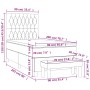 Cama box spring con colchón terciopelo azul oscuro 90x200 cm de vidaXL, Camas y somieres - Ref: Foro24-3138005, Precio: 413,4...