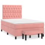 Cama box spring con colchón terciopelo rosa 120x200 cm de vidaXL, Camas y somieres - Ref: Foro24-3138018, Precio: 476,35 €, D...