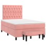 Cama box spring con colchón terciopelo rosa 120x200 cm de vidaXL, Camas y somieres - Ref: Foro24-3138018, Precio: 476,35 €, D...