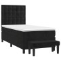 Cama box spring con colchón terciopelo negro 80x200 cm de vidaXL, Camas y somieres - Ref: Foro24-3138051, Precio: 367,79 €, D...