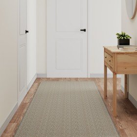 Alfombra de pasillo con aspecto de sisal plateada 80x300 cm en Alfombras | Comprar online en Foru.es