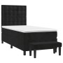 Cama box spring con colchón terciopelo negro 100x200 cm de vidaXL, Camas y somieres - Ref: Foro24-3138069, Precio: 364,26 €, ...