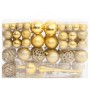 Juego de bolas de Navidad 111 pzas poliestireno dorado en Decoración Festiva y Estacional | Comprar online en Foru.es