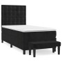 Cama box spring con colchón cuero sintético negro 90x190 cm de vidaXL, Camas y somieres - Ref: Foro24-3138057, Precio: 341,50...