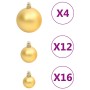 Juego de bolas de Navidad 111 pzas poliestireno dorado en Decoración Festiva y Estacional | Comprar online en Foru.es
