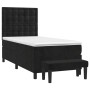 Cama box spring con colchón cuero sintético negro 90x190 cm de vidaXL, Camas y somieres - Ref: Foro24-3138057, Precio: 341,50...