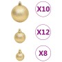 Juego de bolas de Navidad 111 pzas poliestireno dorado en Decoración Festiva y Estacional | Comprar online en Foru.es