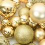 Juego de bolas de Navidad 111 pzas poliestireno dorado en Decoración Festiva y Estacional | Comprar online en Foru.es