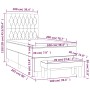 Cama box spring con colchón terciopelo gris claro 100x200 cm de vidaXL, Camas y somieres - Ref: Foro24-3138007, Precio: 381,7...