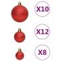 Juego de bolas de Navidad 111 pzas poliestireno rojo en Decoración Festiva y Estacional | Comprar online en Foru.es
