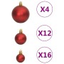 Juego de bolas de Navidad 111 pzas poliestireno rojo en Decoración Festiva y Estacional | Comprar online en Foru.es