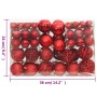 Juego de bolas de Navidad 111 pzas poliestireno rojo en Decoración Festiva y Estacional | Comprar online en Foru.es