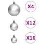 Juego de bolas de Navidad 111 pzas poliestireno plateado en Decoración Festiva y Estacional | Comprar online en Foru.es