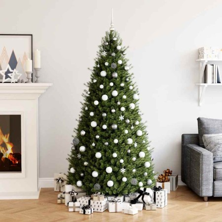 Juego de bolas de Navidad 111 pzas poliestireno blanco y gris en Decoración Festiva y Estacional | Comprar online en Foru.es