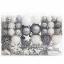 Juego de bolas de Navidad 111 pzas poliestireno blanco y gris en Decoración Festiva y Estacional | Comprar online en Foru.es