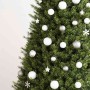 Juego de bolas de Navidad 111 pzas poliestireno blanco y gris en Decoración Festiva y Estacional | Comprar online en Foru.es
