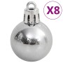 Juego de bolas de Navidad 111 pzas poliestireno blanco y gris en Decoración Festiva y Estacional | Comprar online en Foru.es