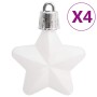 Juego de bolas de Navidad 111 pzas poliestireno blanco y gris en Decoración Festiva y Estacional | Comprar online en Foru.es