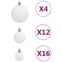 Juego de bolas de Navidad 111 pzas poliestireno blanco en Decoración Festiva y Estacional | Comprar online en Foru.es