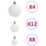 Juego de bolas de Navidad 111 pzas poliestireno blanco en Decoración Festiva y Estacional | Comprar online en Foru.es